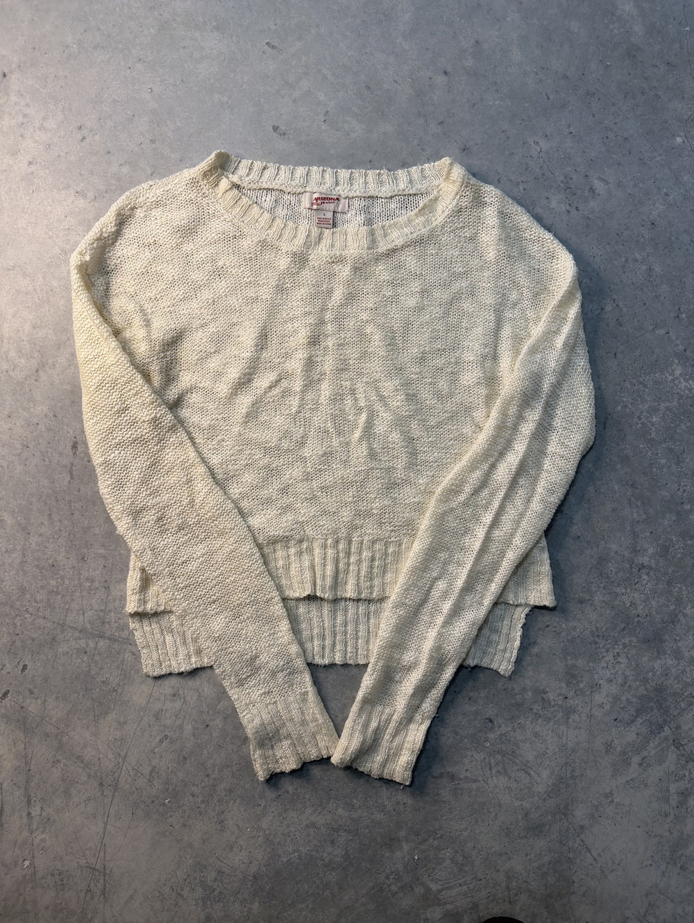 Arizona Cream Open Knit Fairycore Sweater
